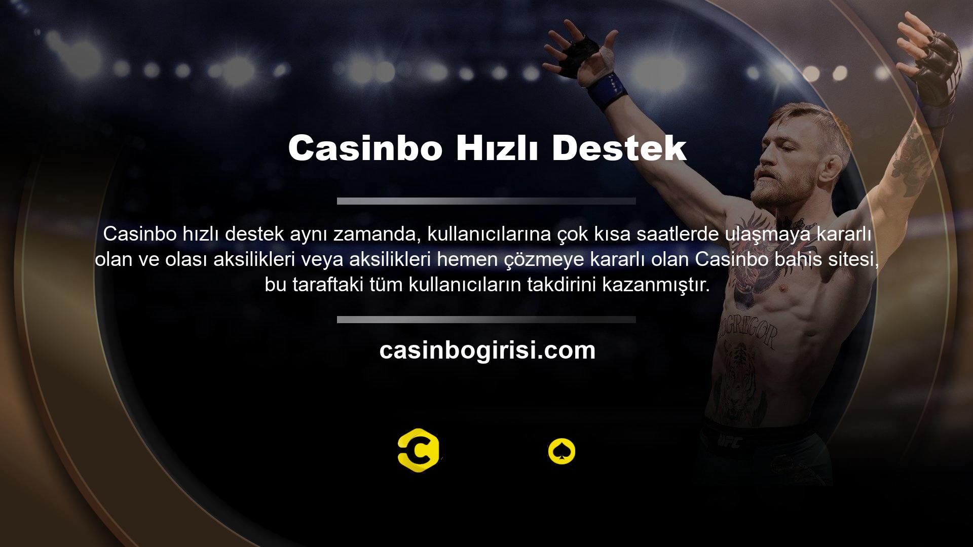 Kullanıcı memnuniyetinin çok fazla olduğu bu donanımlı ve yüksek kaliteli bahis sitesine kolayca erişebilirsiniz ve bahis oyunlarınıza çok sayıda aktif kullanıcıya ev sahipliği yapan bu sitede devam edebilirsiniz Casinbo giriş düğmesi ile Casinbo en güncel adresinde oturum açın! Canlı bir bahis sitesi düşündüğünüzde, bu günde düşünebileceğiniz sitelerden biri sitemizde belirlenir, bu da tanımlanan, sizi bekliyorsunuz! Bu sitenin kurulum hedefi en güvenilir rekabet giriş bağlantısıdır ve rastgele bir pansman durumlarından olumsuz etkilenmezsiniz